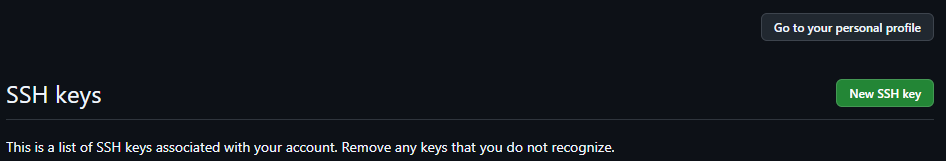 New SSH key