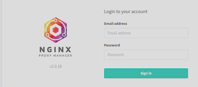 Nginx Proxy Manager Login Page Screenshot