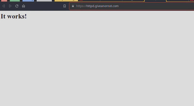 Accessing httpd screenshot
